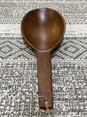 Antique Carved Wood Ladle Primitive Kitchen Spoon Scoop Decor Americana